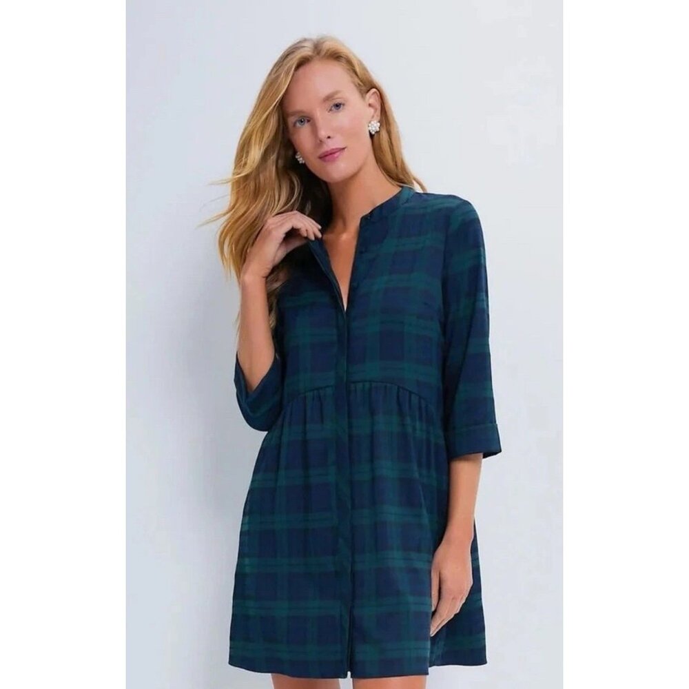 New Tuckernuck Blackwatch Irish Plaid Shirt Dress Size XXXL Preppy Cottagecore